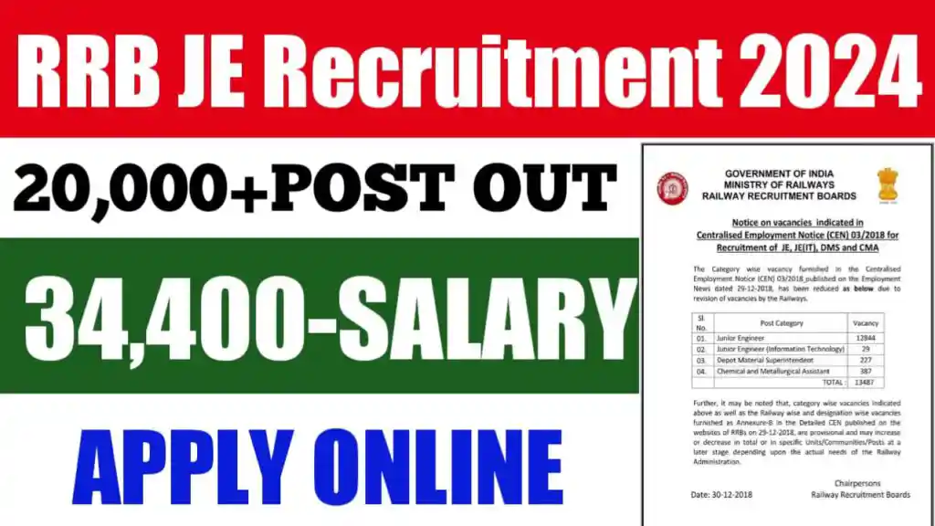 RRB JE Recruitment 2024