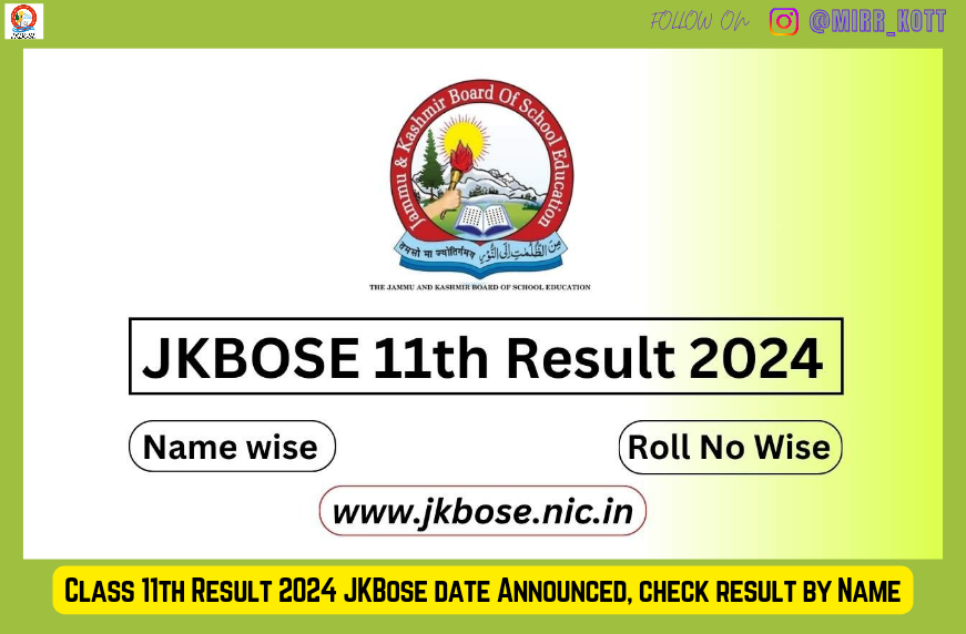 JKBOSE 11th Result 2024