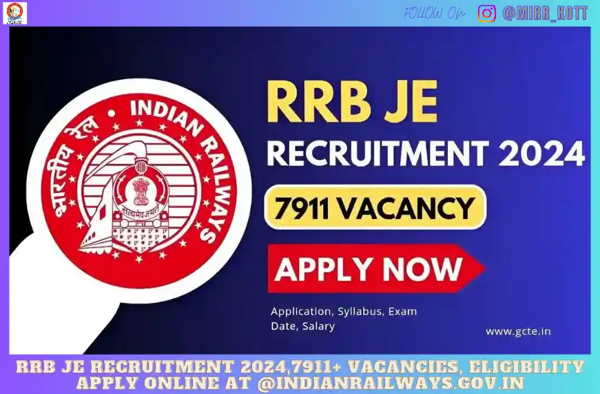 RRB JE Recruitment 2024