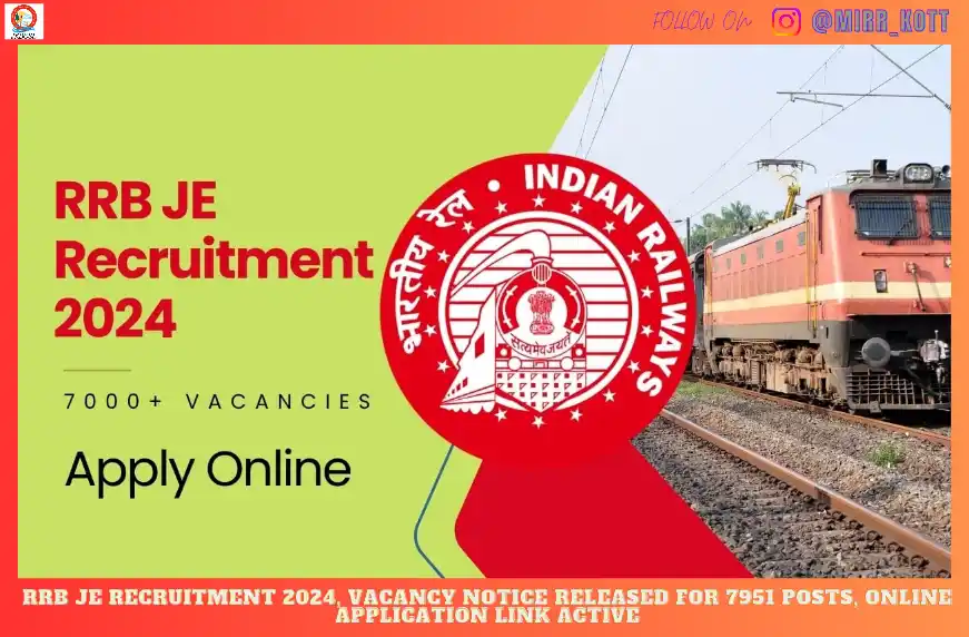 RRB JE Recruitment 2024