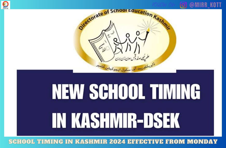 School Timing in Kashmir 2024