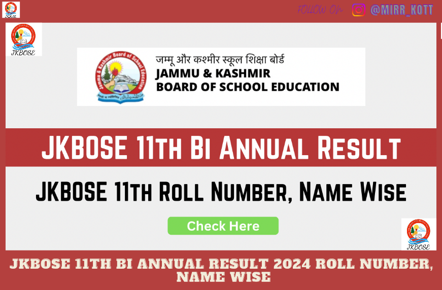 JKBOSE 11th Bi Annual Result 2024