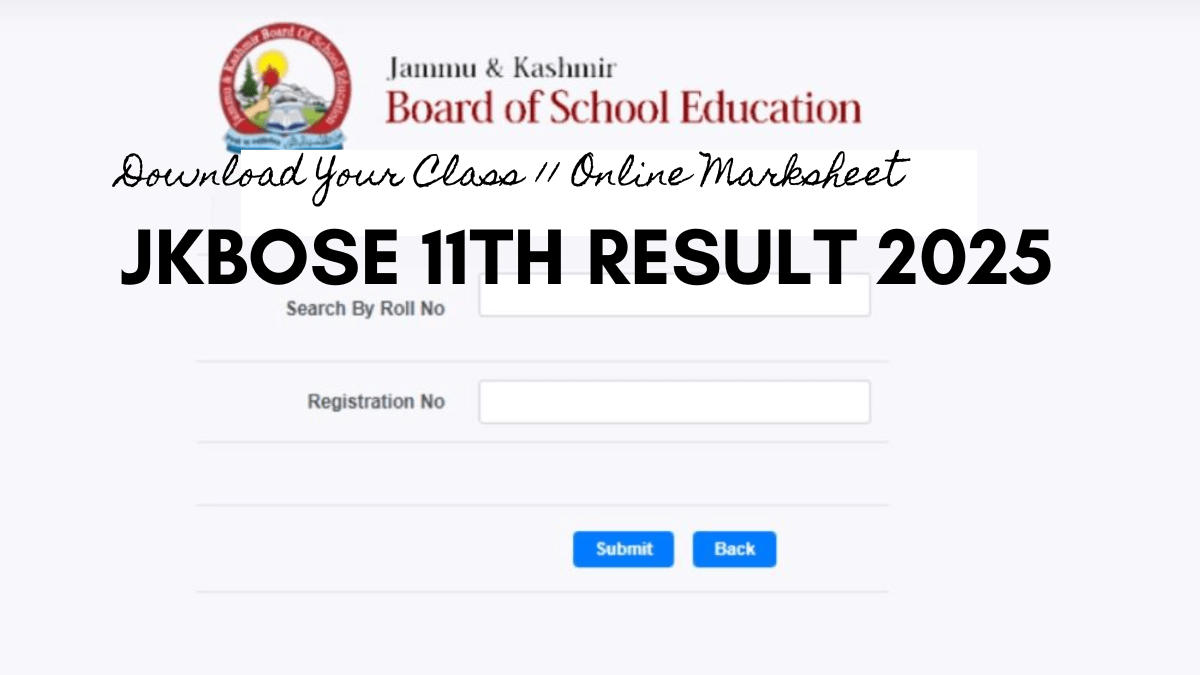 JKBOSE 11th class Result 2025